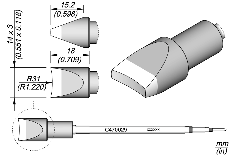 CARTRIDGE PIN/CONNECTOR RAD. 31| Pack of 10