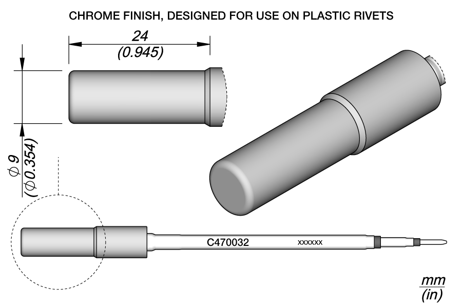 CARTRIDGE FOR PLASTICS Ø 9 | Pack of 10