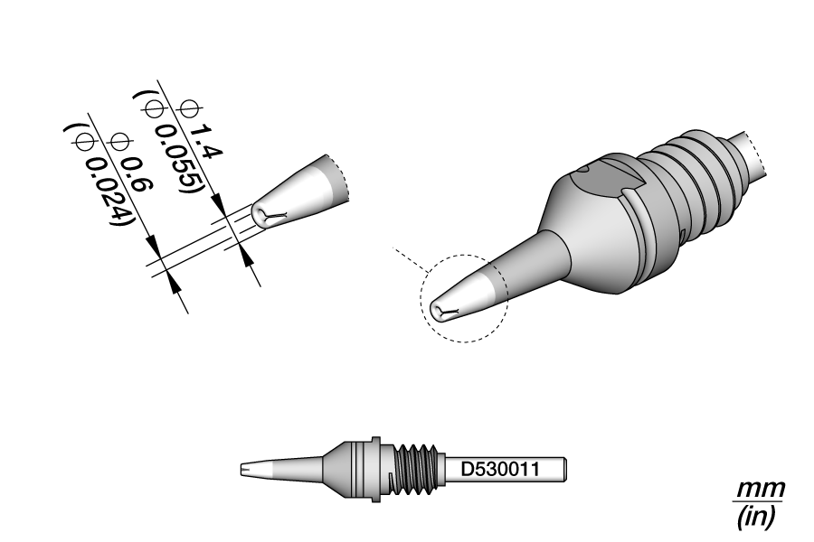 Desoldering Tip Ø 0.6 HT S2 | Pack of 10