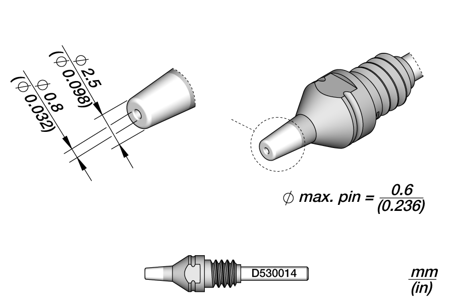 Desoldering Tip Ø 0.8 S1 | Pack of 10