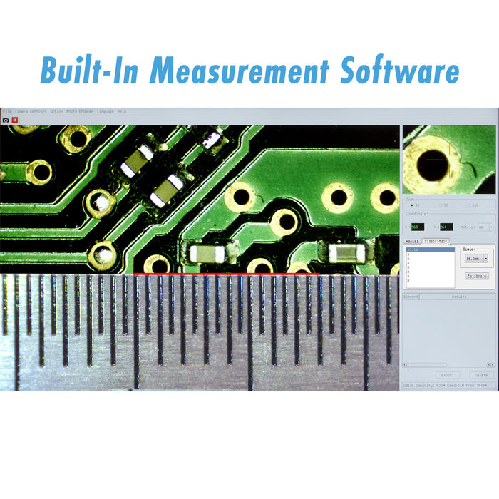 e-Series Digital Microscope HDMI Color Camera w/8GB USB Flash Drive & Internal Measurement Software