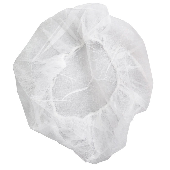 High-Tech Conversions GAH-BP-19-WH Bouffant Cap, 19" White, Polypropylene 100 Pcs/Poly Bag, 1000 Pcs/Cs.