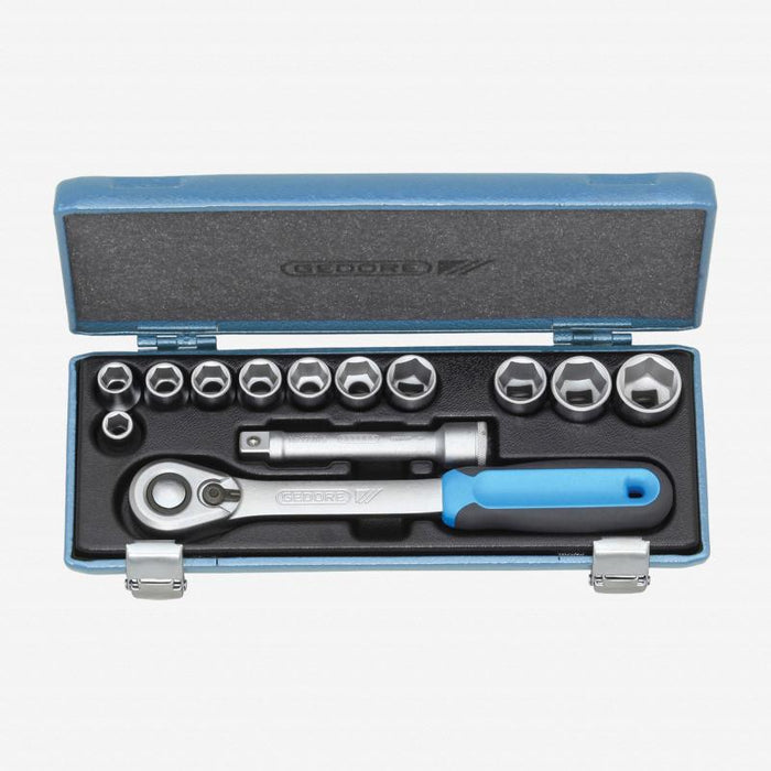 Gedore 2545810 Socket set 1/2" 13 pcs hex 10-24 mm