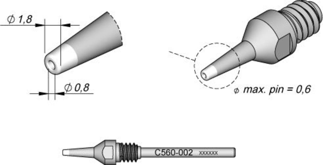 DESOLDERING TIP Ø 0.8 HT | Pack of 10