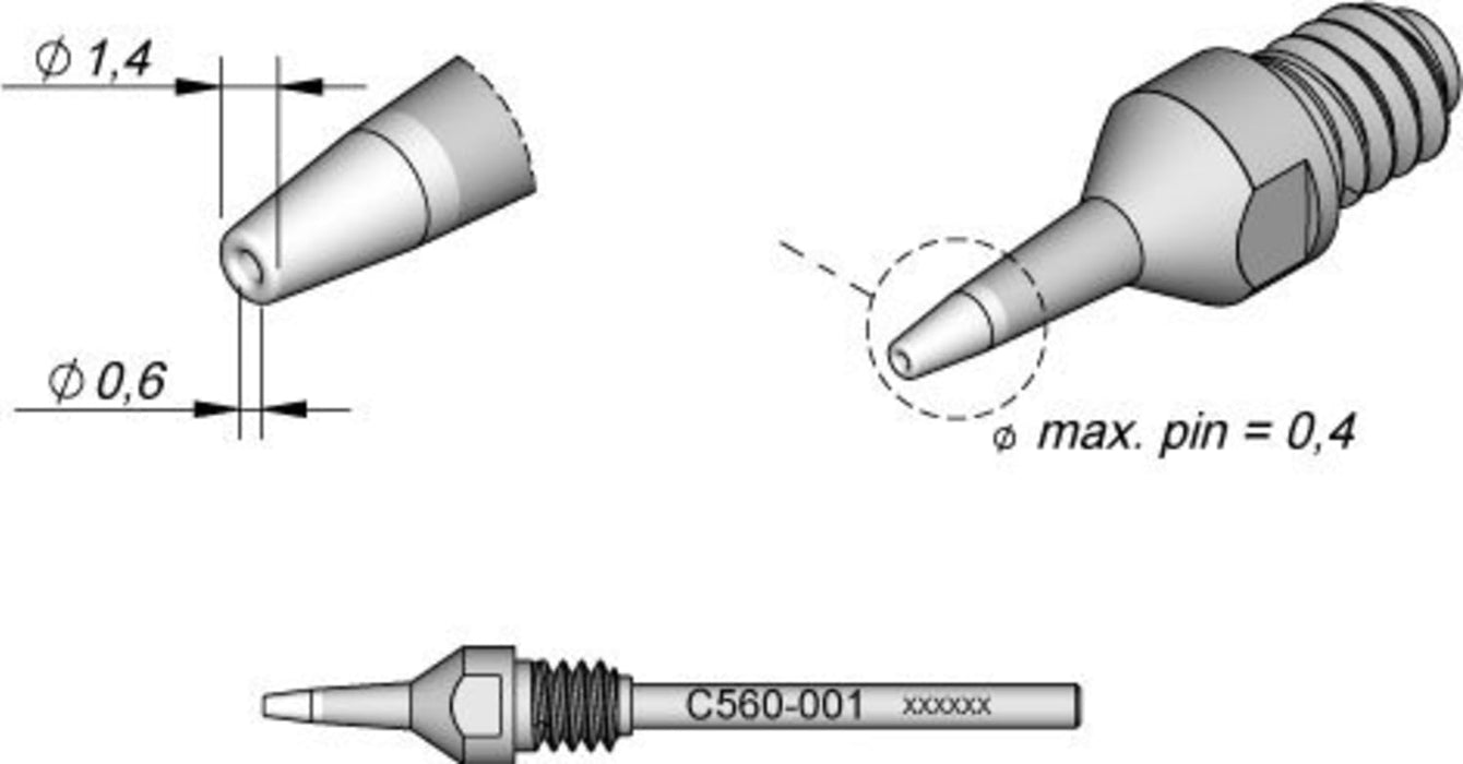 DESOLDERING TIP Ø 0.6 HT | Pack of 10