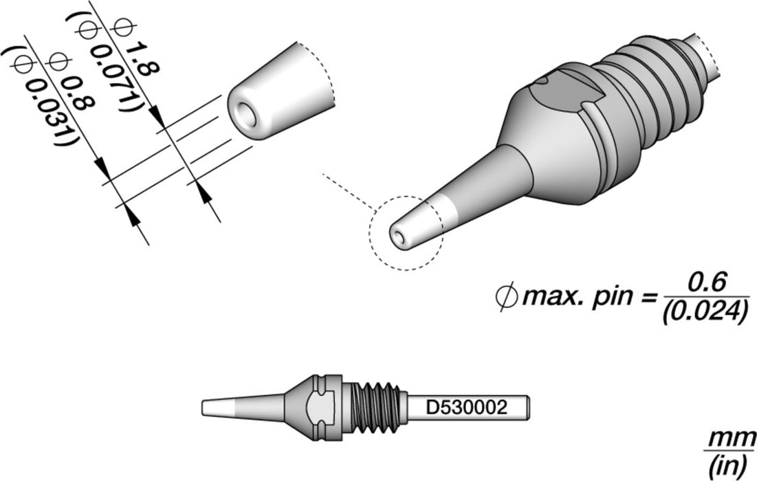 Desoldering Tip Ø 0.8 HT S1 | Pack of 10