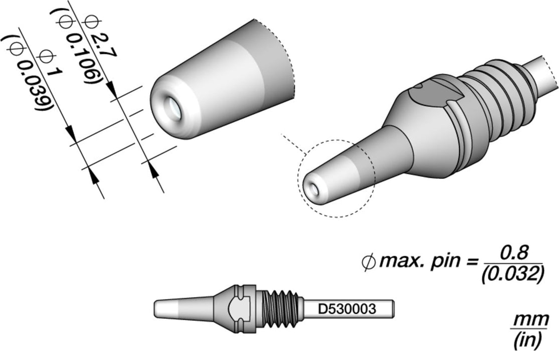 Desoldering Tip Ø 1 S1 | Pack of 10