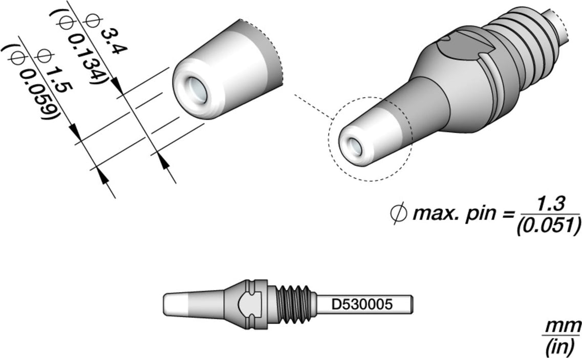 Desoldering Tip Ø 1.5 S1 | Pack of 10