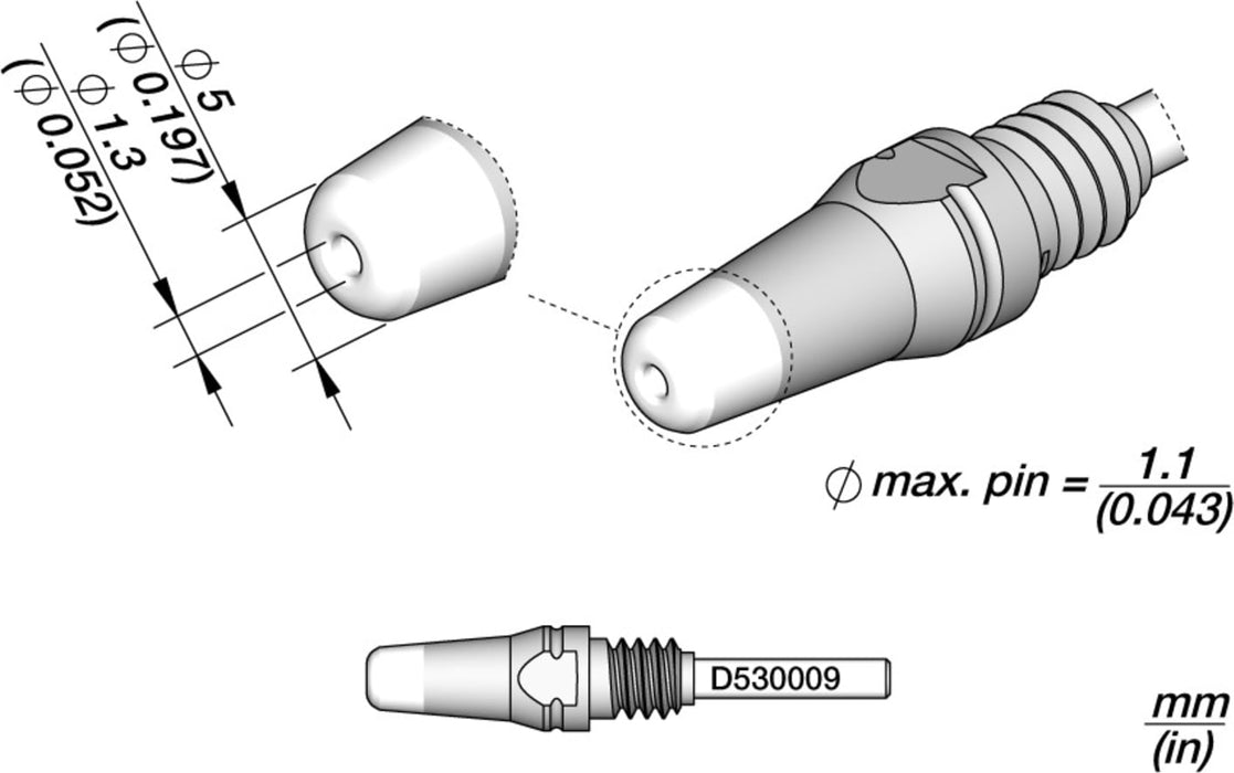 Desoldering Tip Ø1.3 X Ø5 S1 | Pack of 10