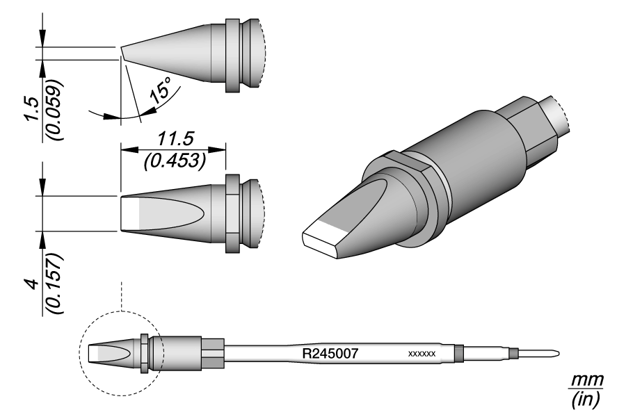 CARTRIDGE CHISEL 4 X 1.5 S1 | Pack of 10