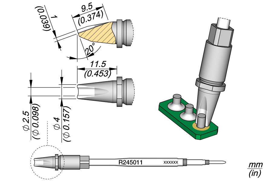 CARTRIDGE PIN-CONNECTOR Ø 2.5 S1| Pack of 10