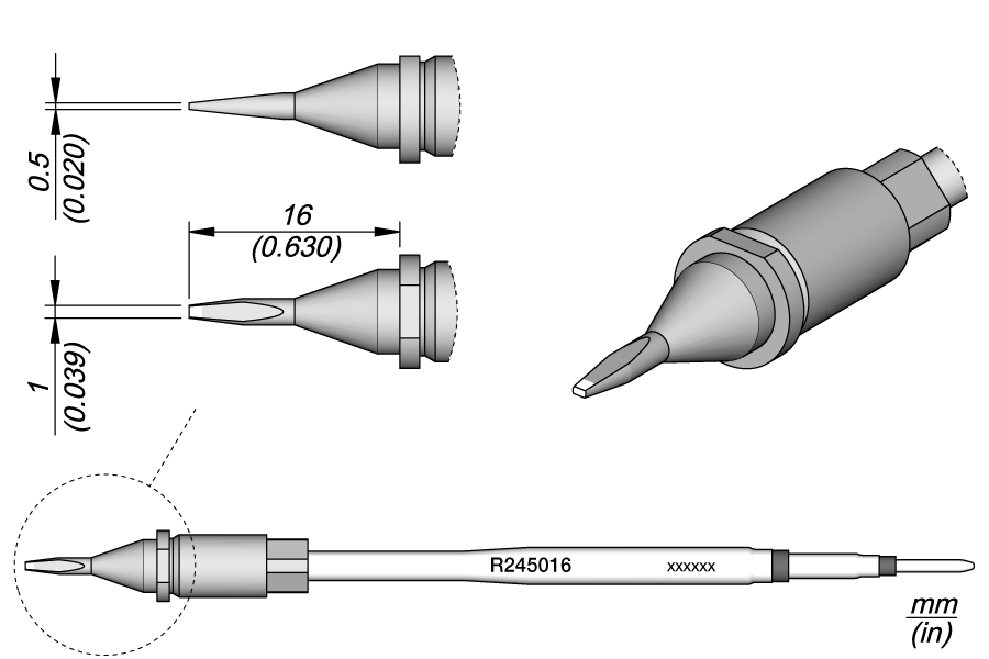 CARTRIDGE CHISEL 1 X 0.5 | Pack of 10