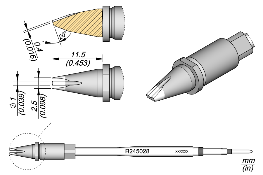CARTRIDGE BARREL Ø 1 | Pack of 10