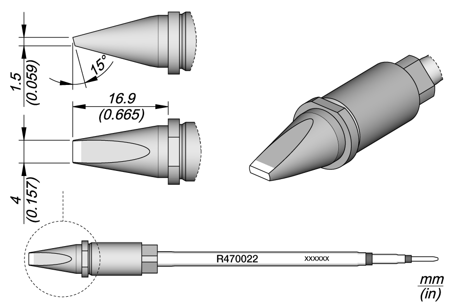 CARTRIDGE CHISEL 4 X 1.5 S1 | Pack of 10