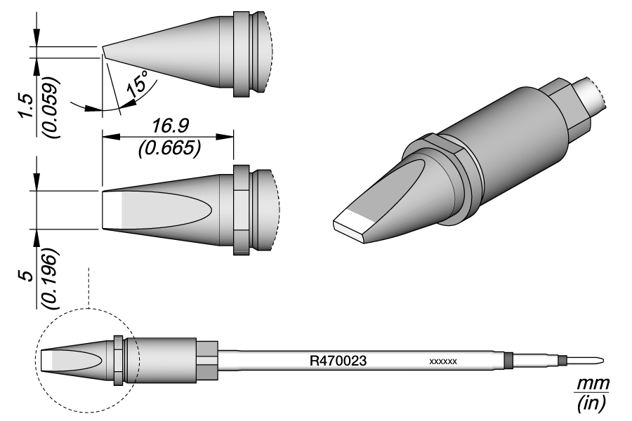 CARTRIDGE CHISEL 5 X 1.5 S1 | Pack of 10