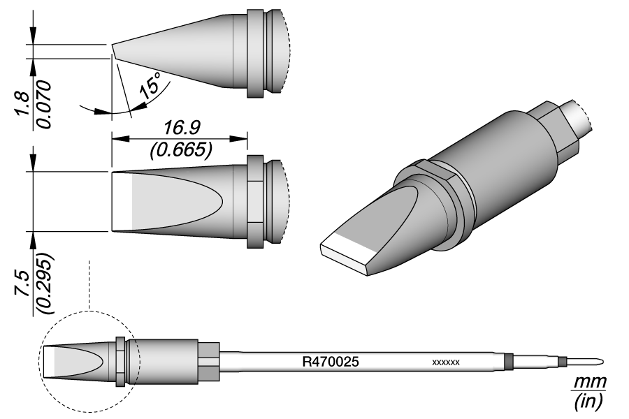 CARTRIDGE CHISEL 7.5 X 1.8 S1 | Pack of 10