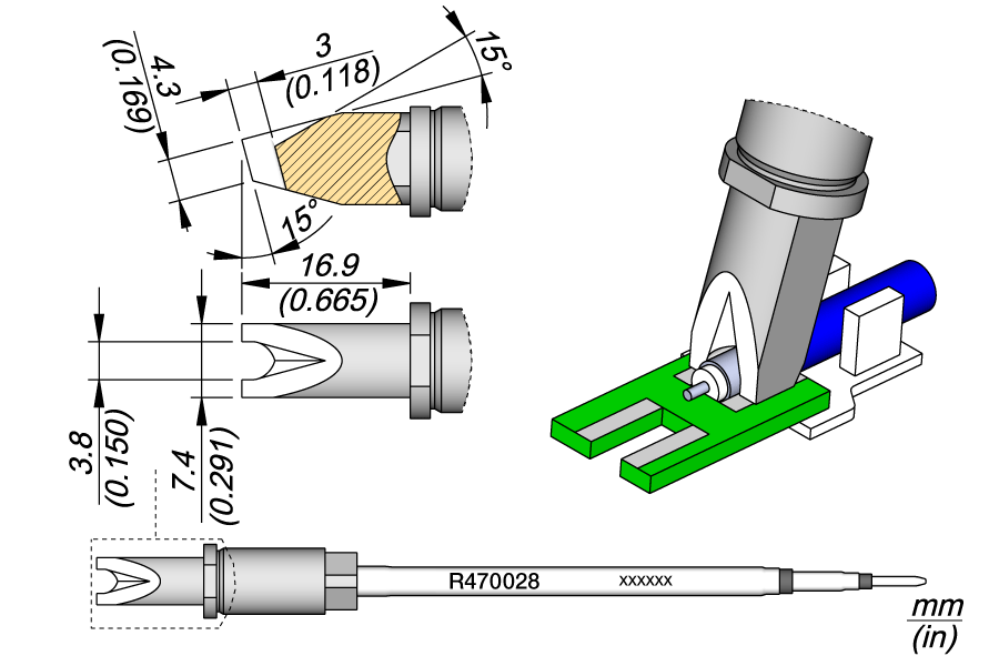 CARTRIDGE PIN/CONNECTOR Ø 3.8 | Pack of 10