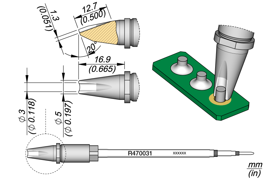 CARTRIDGE PIN-CONNECTOR Ø 3 | Pack of 10