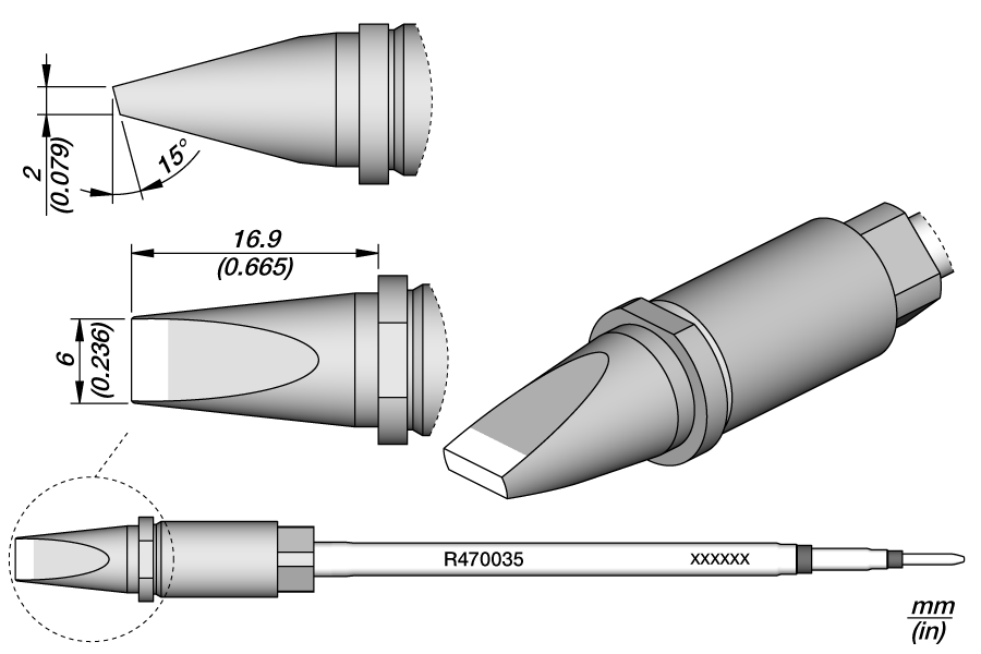 CARTRIDGE CHISEL 6 X 2 | Pack of 10