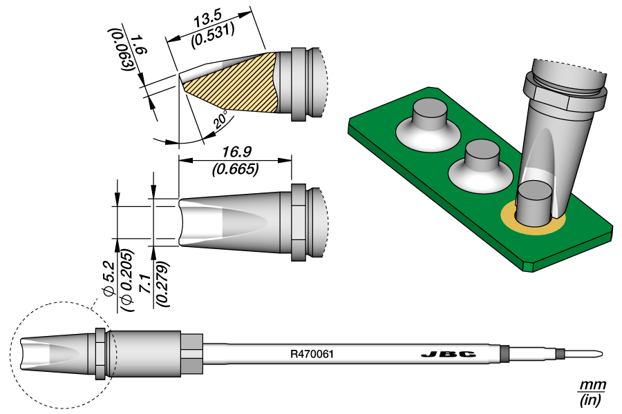 CARTRIDGE PIN-CONNECTOR Ø 5.2 | Pack of 10