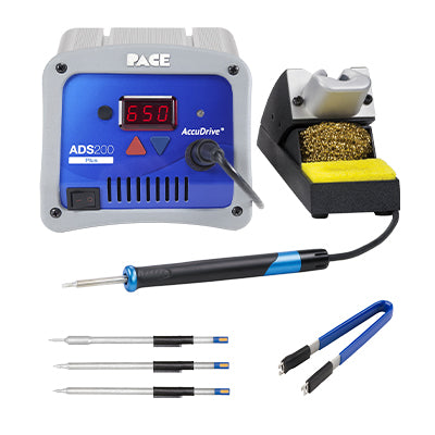 Pace 8007-0584 ADS200 PLUS AccuDrive Soldering Station with TD-200 & 3 Tip Bundle (120V)