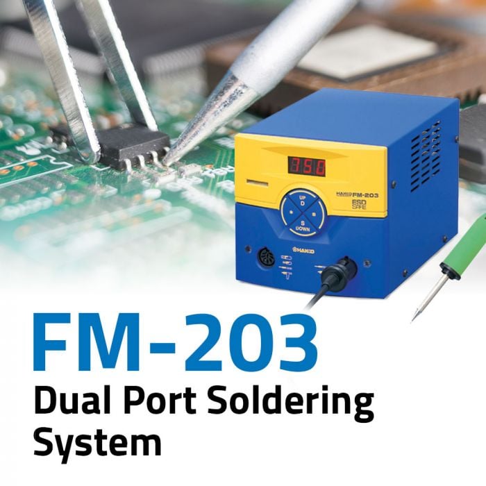 FM-203 Dual Port Soldering System w/ Two Soldering Handpieces
