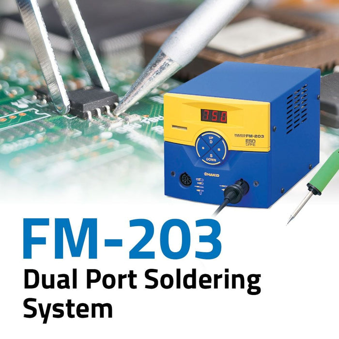 FM-203 Dual Port Soldering System w/ FM-2030 Heavy Duty Handpiece