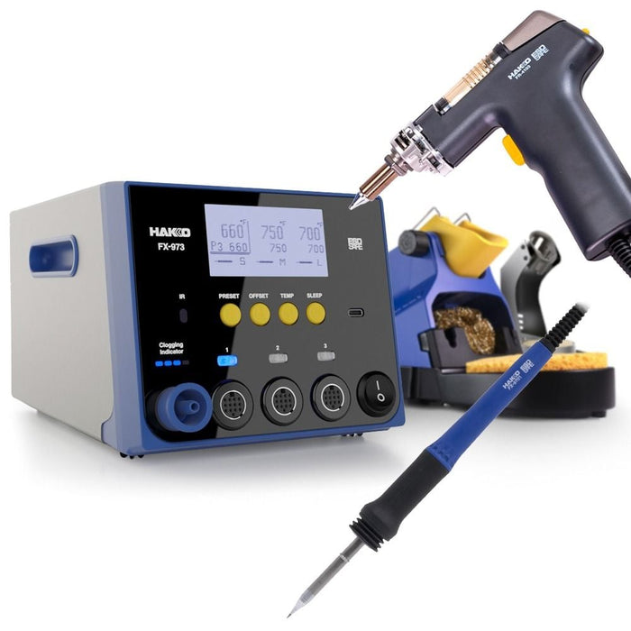 FX-973 3-Port Rework Station w/ Gun Style Handpiece