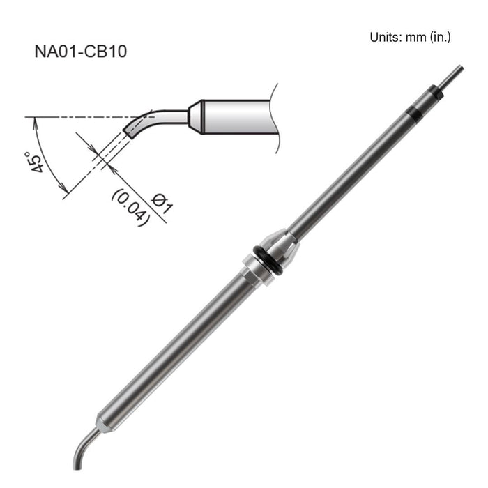 NA01-CB10 1.0mm Bent Nozzle