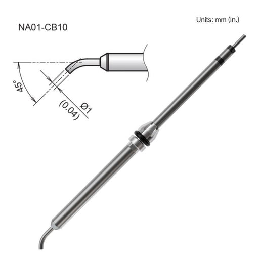 NA01-CB10 1.0mm Bent Nozzle