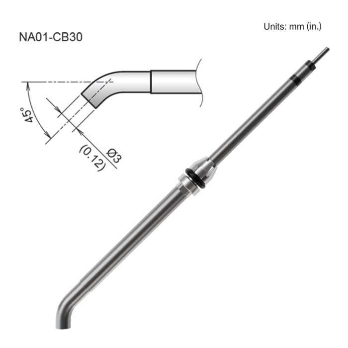 NA01-CB30 3.0mm Bent Nozzle