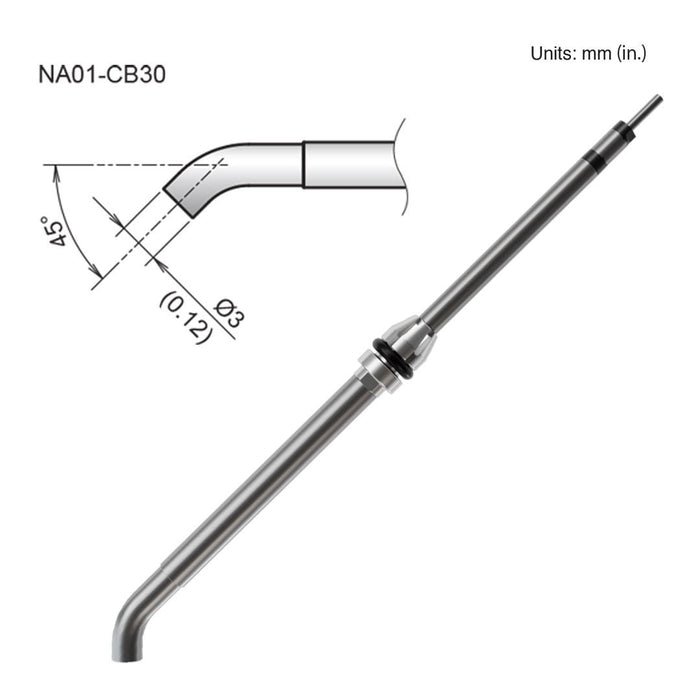 NA01-CB30 3.0mm Bent Nozzle