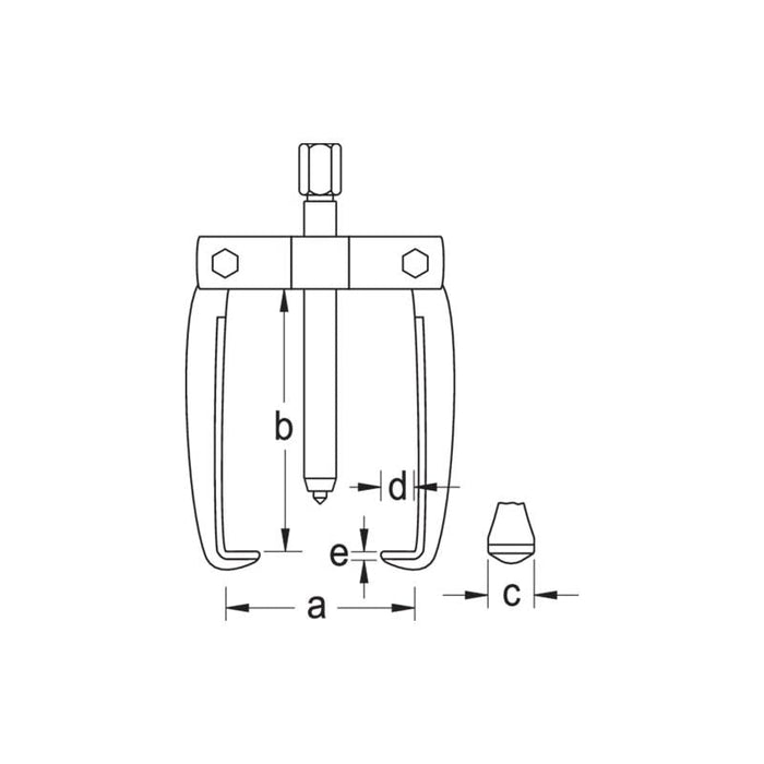 Gedore 1464965 Puller, 2-Arm Pattern 110x110 mm