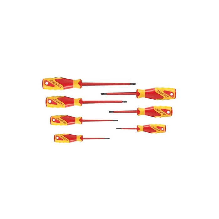 Gedore 1616048 VDE Screwdriver Set 7 pcs IS 2.5-6.5 PH 0-2