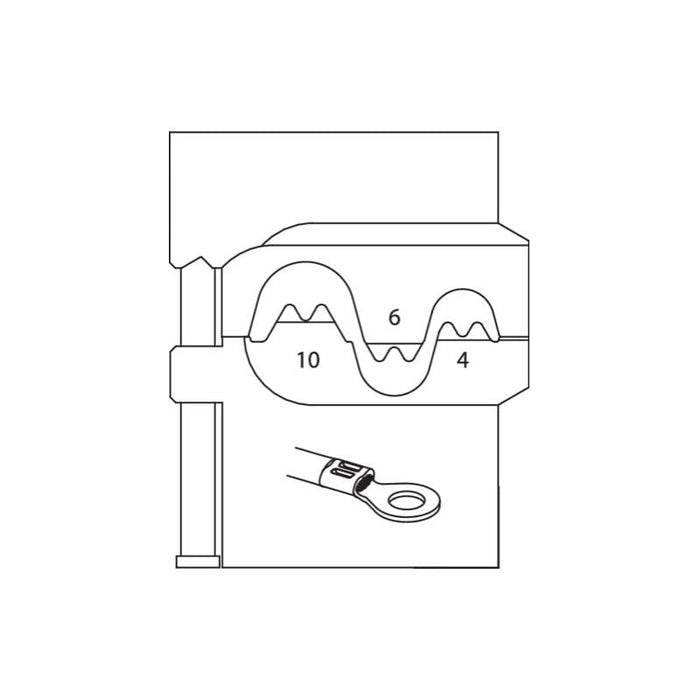 Gedore 1830589 Module insert for non-insulated terminals 0.75/1.5/2.5