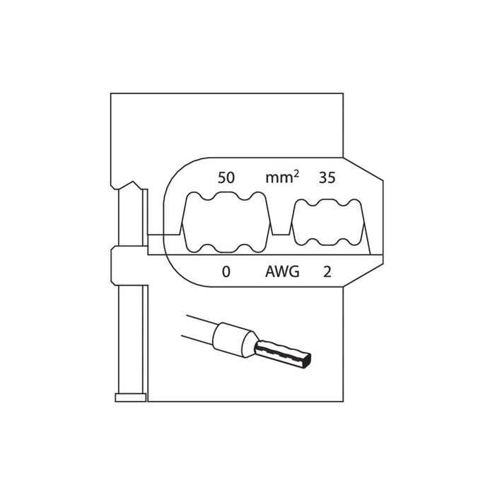 Gedore 1830627 Module Insert For Conductor End-Sleeves 50/35mm