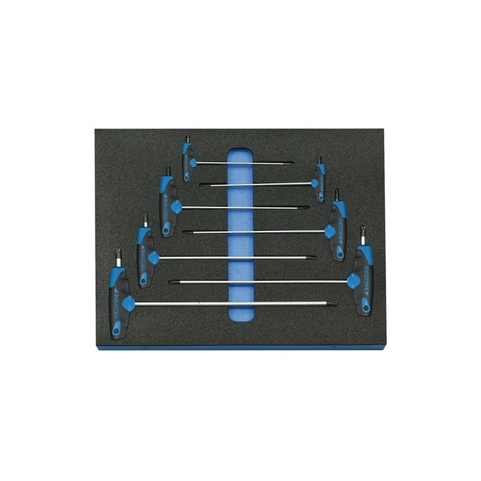 Gedore 2016567 Hexagon Allen key set in 2/4 CT tool module, 7 Piece