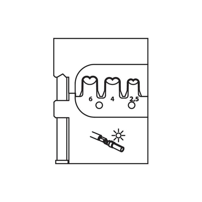 Gedore 2078104 Module insert for Multi Contact MC4