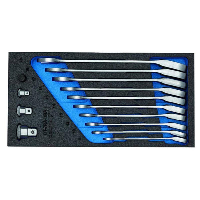 Gedore 2327678 Combination ratchet spanner set in 1/3 Check-Tool module