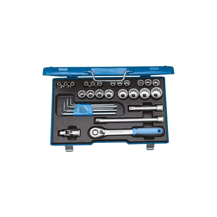 Gedore 2546027 Socket set 1/2" 31 pcs 5/16-1.1/4AF