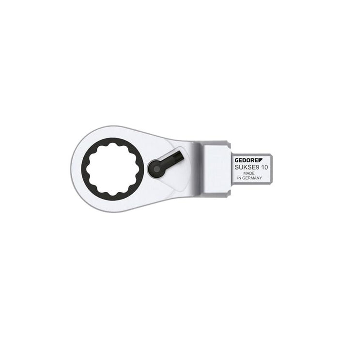 Gedore 2827735 Rectangular Ring Ratchet Spanner, Reversible SE 9x12, 10 mm