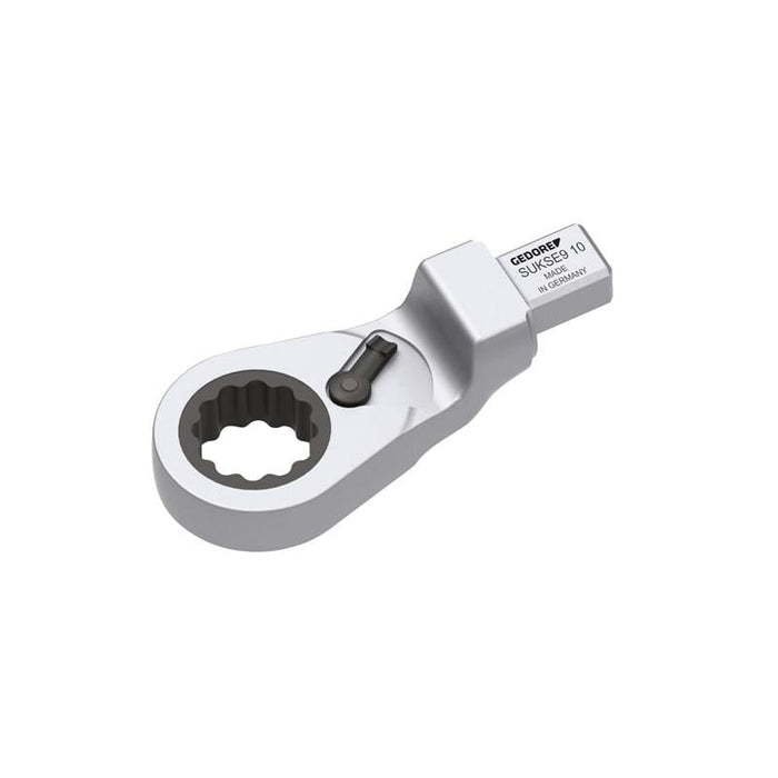 Gedore 2827735 Rectangular Ring Ratchet Spanner, Reversible SE 9x12, 10 mm
