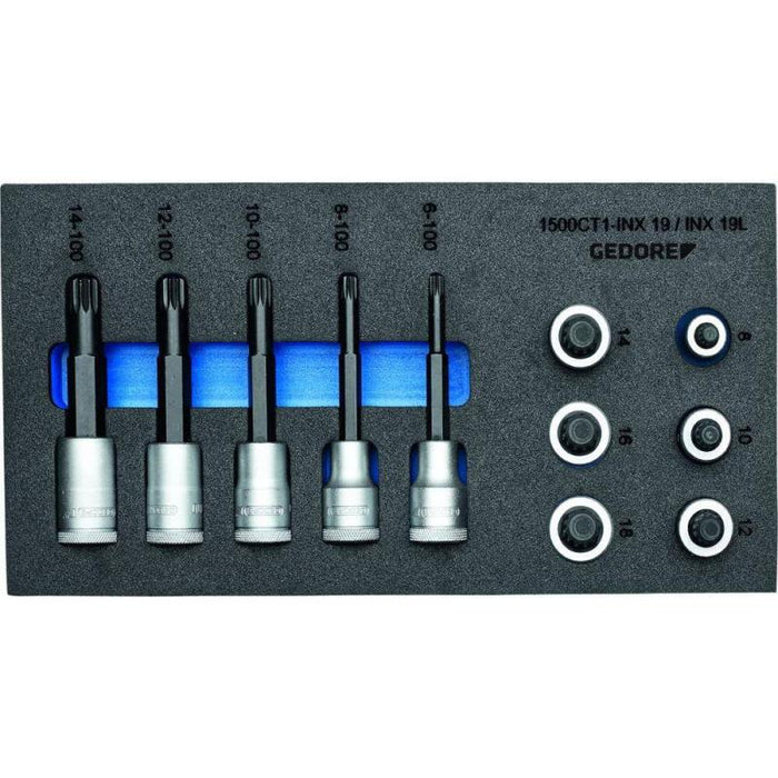 Gedore 2957957 Screwdriver Bit Socket Set 1/2" Inch 1/3 Check-Tool module