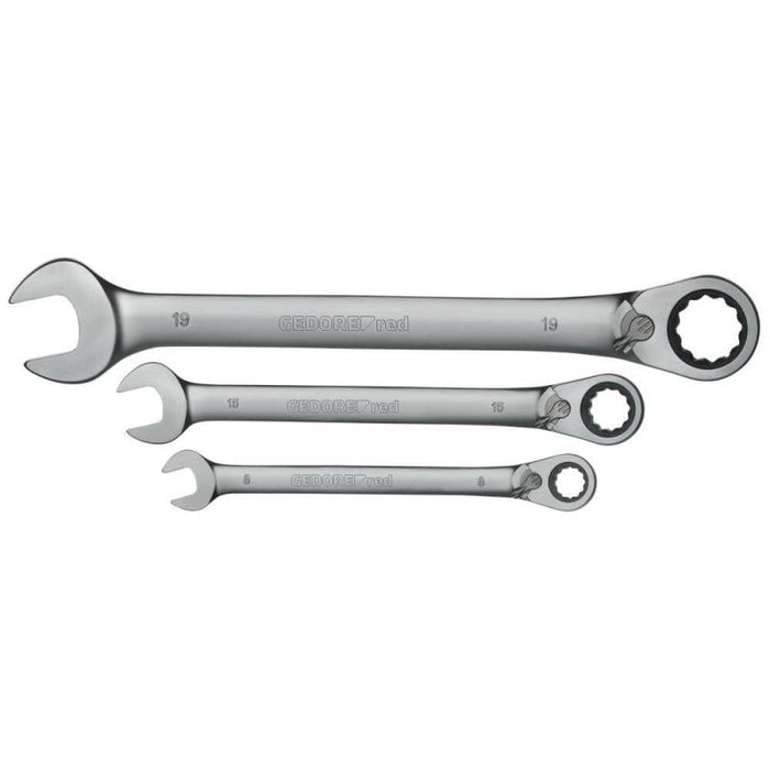 Gedore R07105012 Combination Ratchet Spanner Set 8-19 mm 12 Pcs