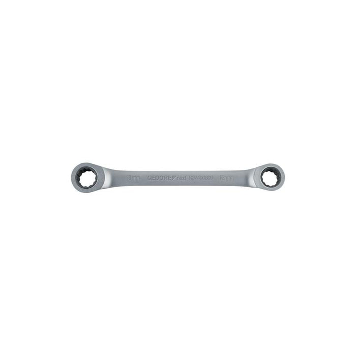 Gedore R07401011 Dbl.ring ratchet span.strght Size 10x11mm