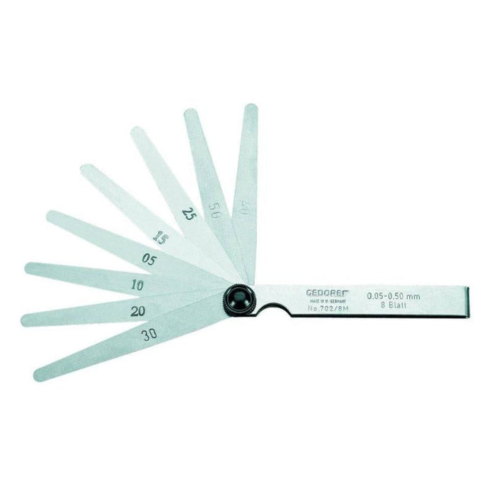 Gedore 6547950 Feeler gauge set, fan pattern 0.1 - 0.5 mm