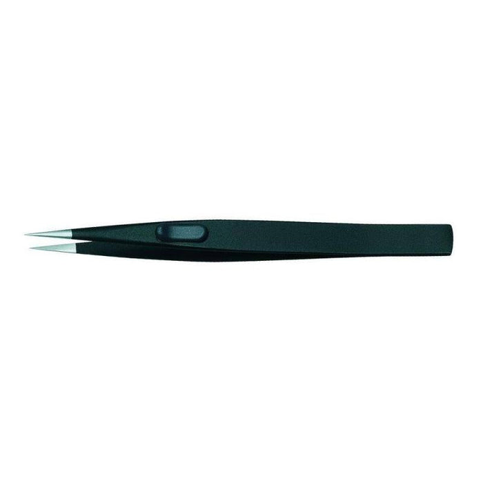 Gedore 1881663 Precision tweezers, flat, satin non-glare finish, ESD