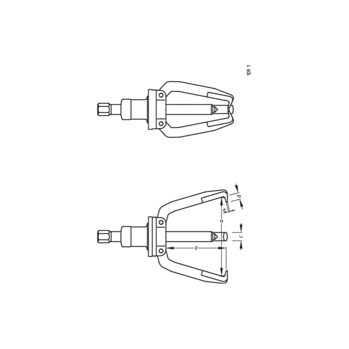 Gedore 1748173 Puller TWIST+PULL, 3-Arm Pattern, With Rotating Adjustment 30x130 mm