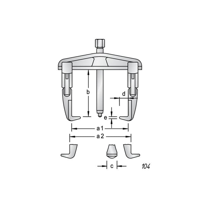 Gedore 1675982 Puller Set With Stand 1.04/1A-1.04/3A