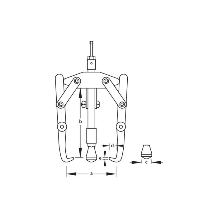 Gedore 1392980 Puller Hydraulic 3-Arm Pattern 280x310 mm